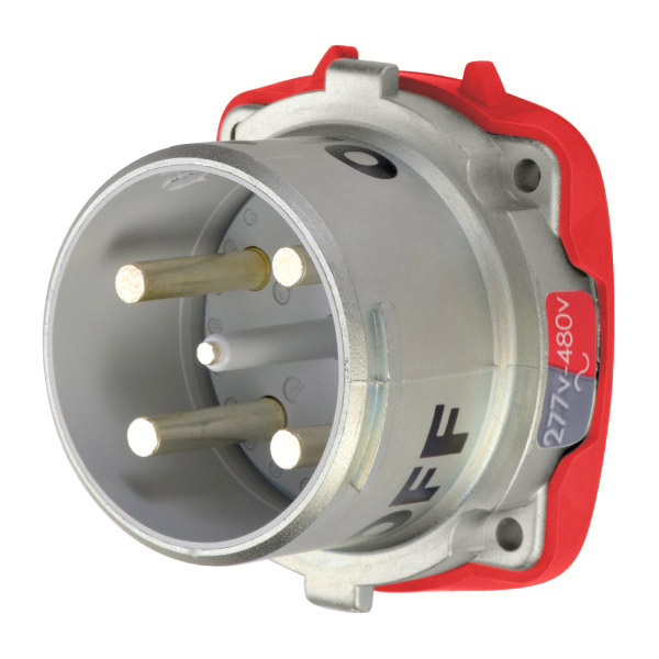 37-68247-C-K04-264-4X - DS100C INLET METAL SIZE 4 TYPE 4X 3P+N+G 100A 277/480 VAC 60 Hz +4 AUX TYPE 4X WATERTIGHTNESS